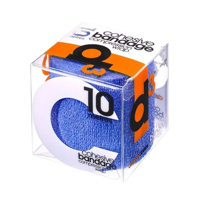 D3 Cohesive Bandage Compression Wrap 75MMX10M Blue