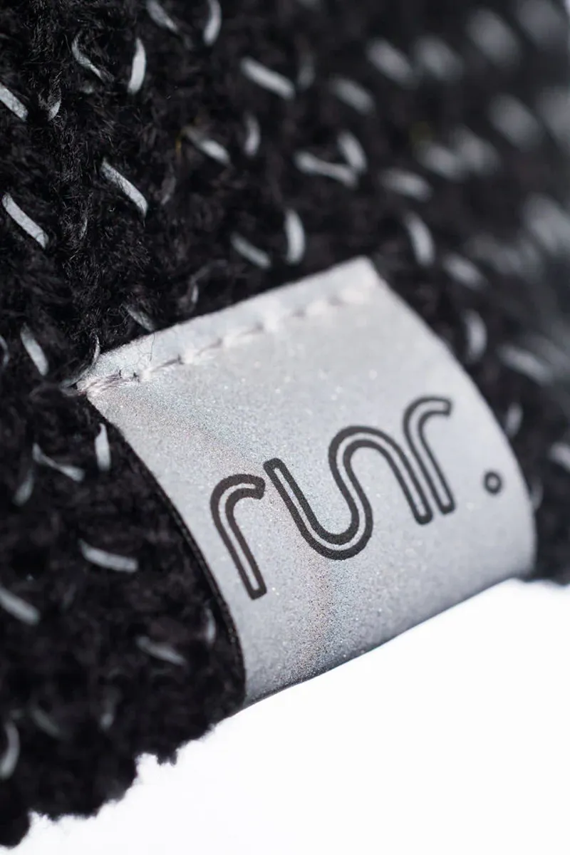 Runr Midnight Black Reflective Bobble-2