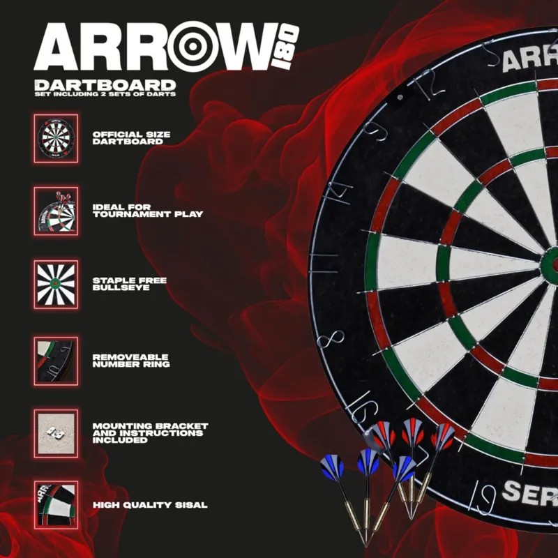 Arrow180 Bristle Dartboard Set-3