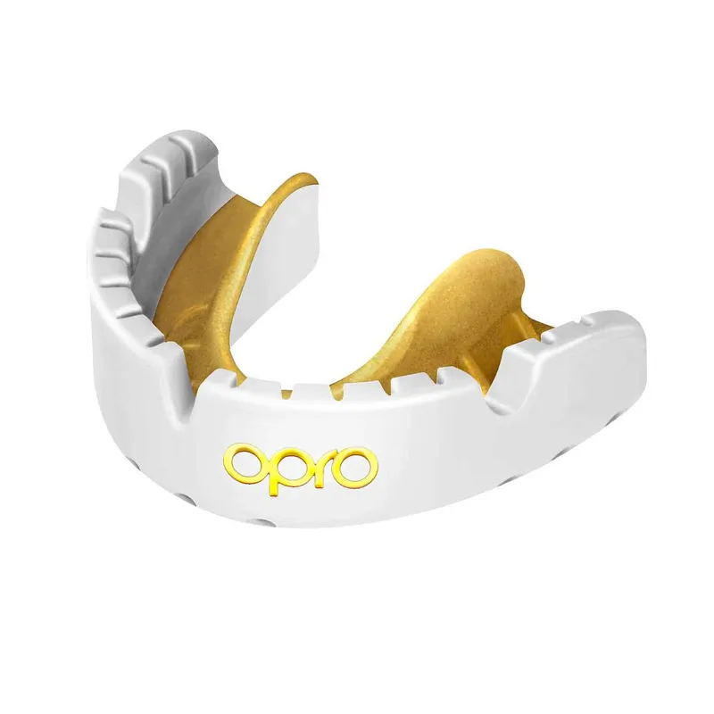 Opro Gold Braces Mouthguard White