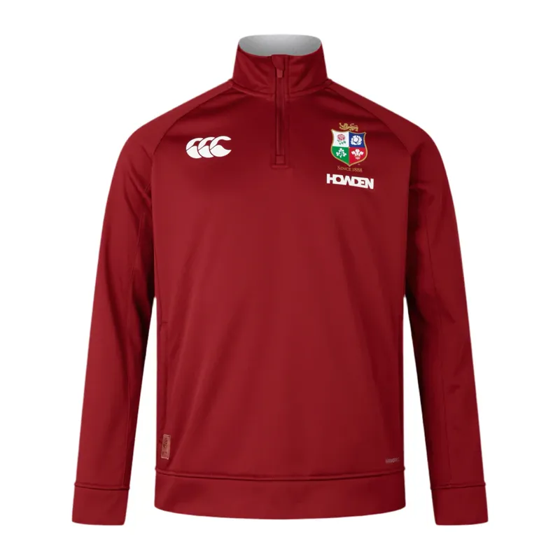 British and Irish Lions 1/4 Zip Fleece Red
