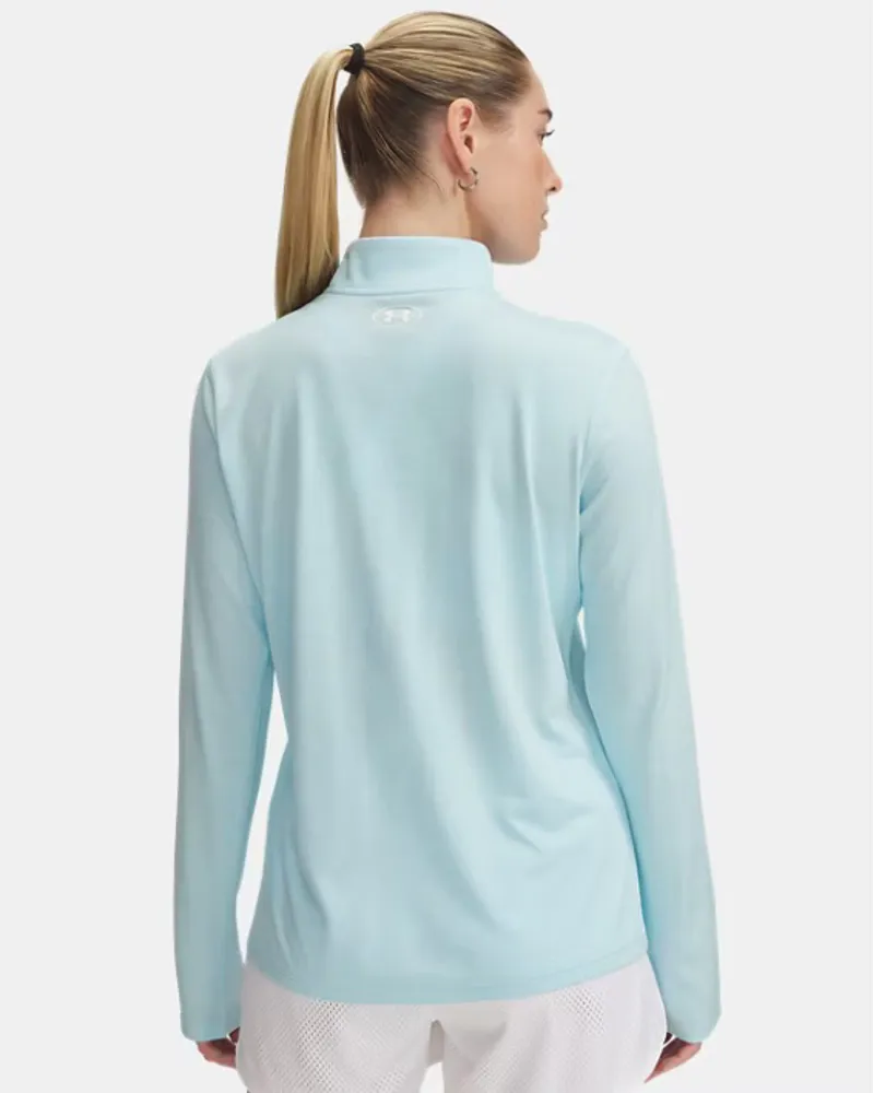 UA Twist 1/4 Zip Top Blue-2