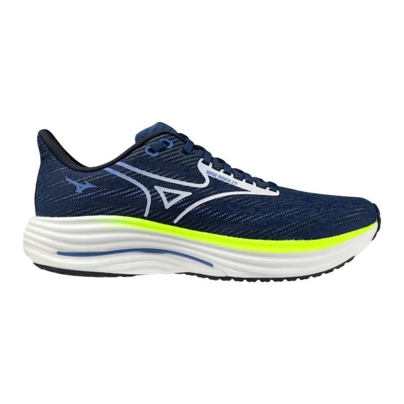 Mizuno Wave Rider 29 Estate Blue/White/Lightning Ye