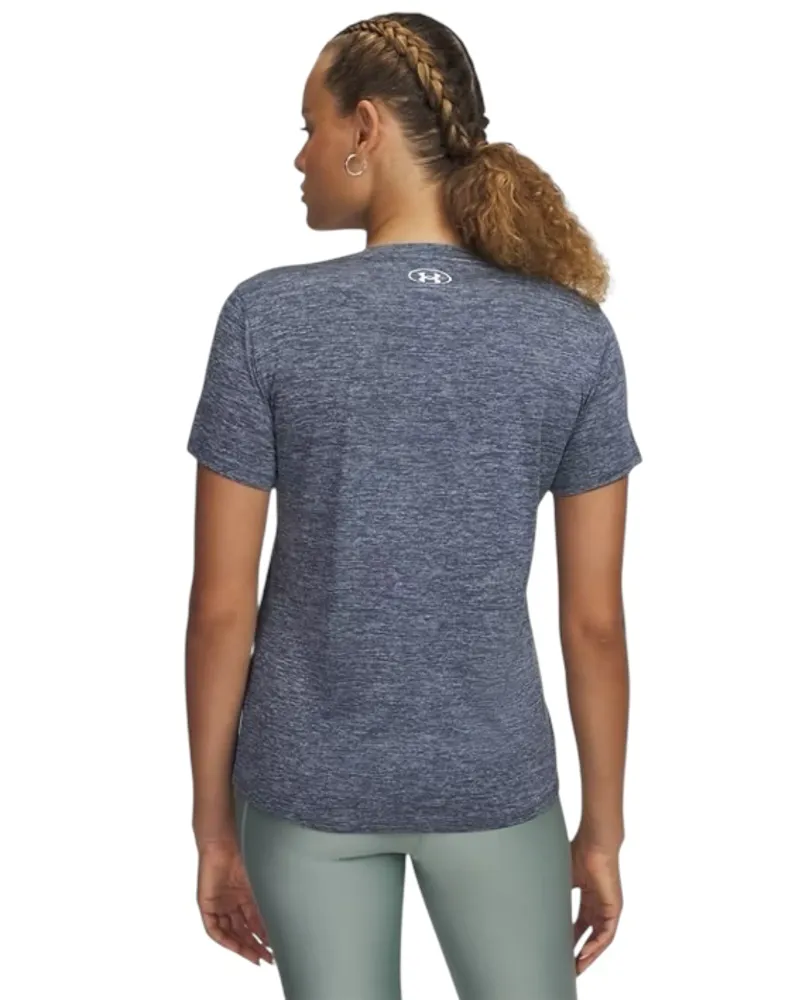 UA Tech Twist Short Sleeve Grey-1