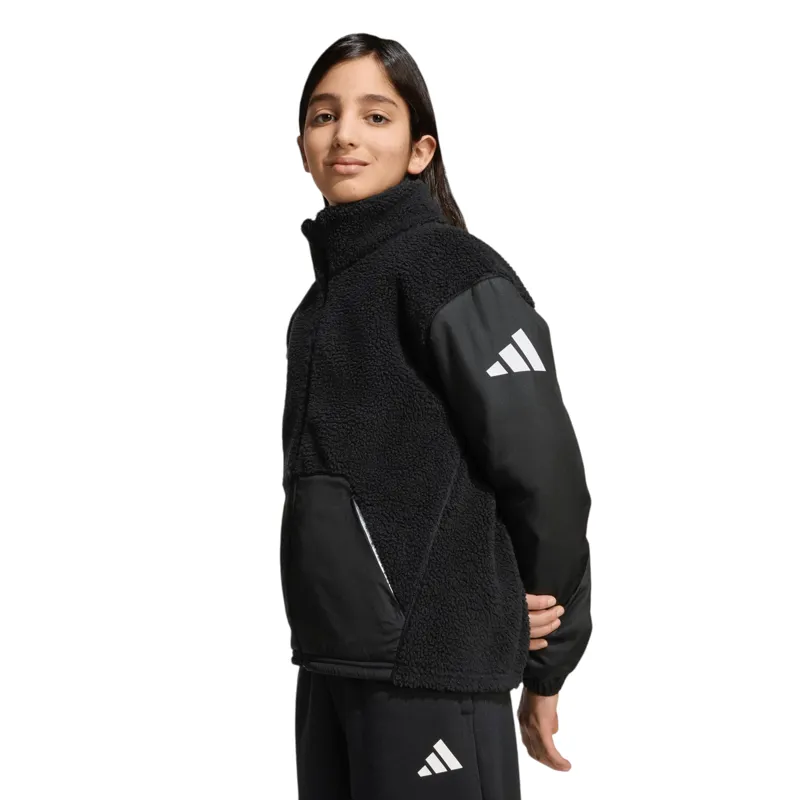 Adidas Sherpa Jacket Black-4