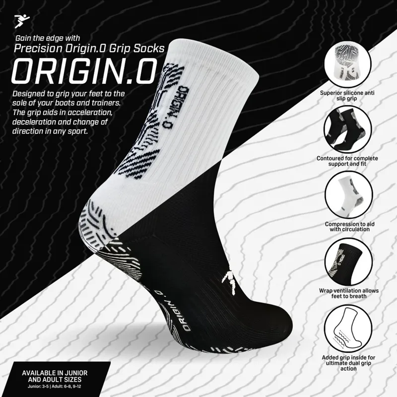Precision Origin.0 Grip Sock Junior White-2