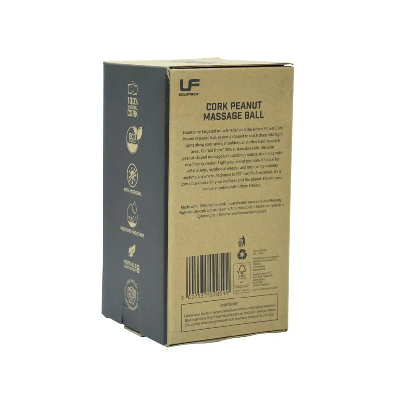 Urban Fitness Cork Peanut Massage Ball 8 x 16cm-4