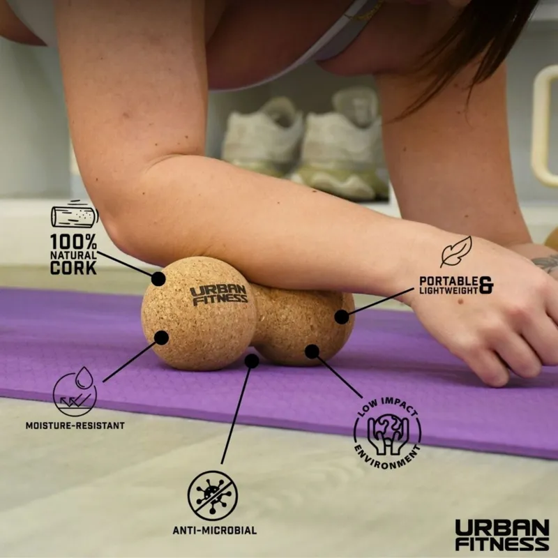 Urban Fitness Cork Peanut Massage Ball 8 x 16cm-6