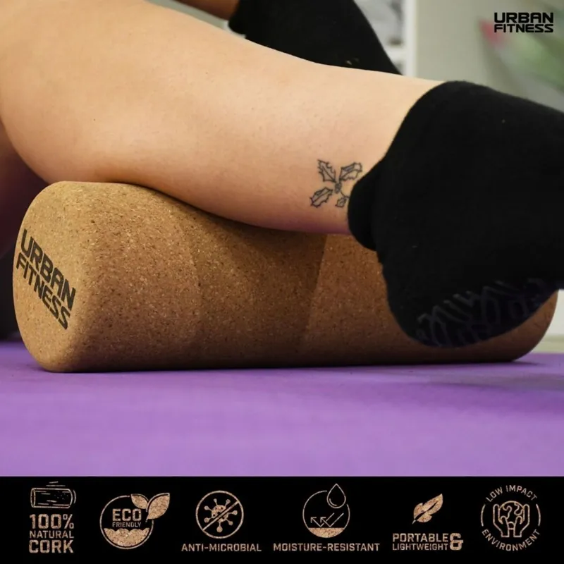 Urban Fitness Cork Yoga Roller 30 x 10cm-4