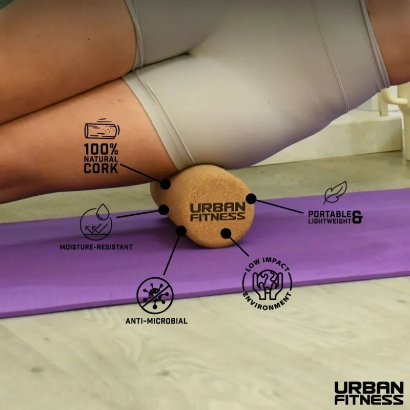 Urban Fitness Cork Yoga Roller 30 x 10cm-5